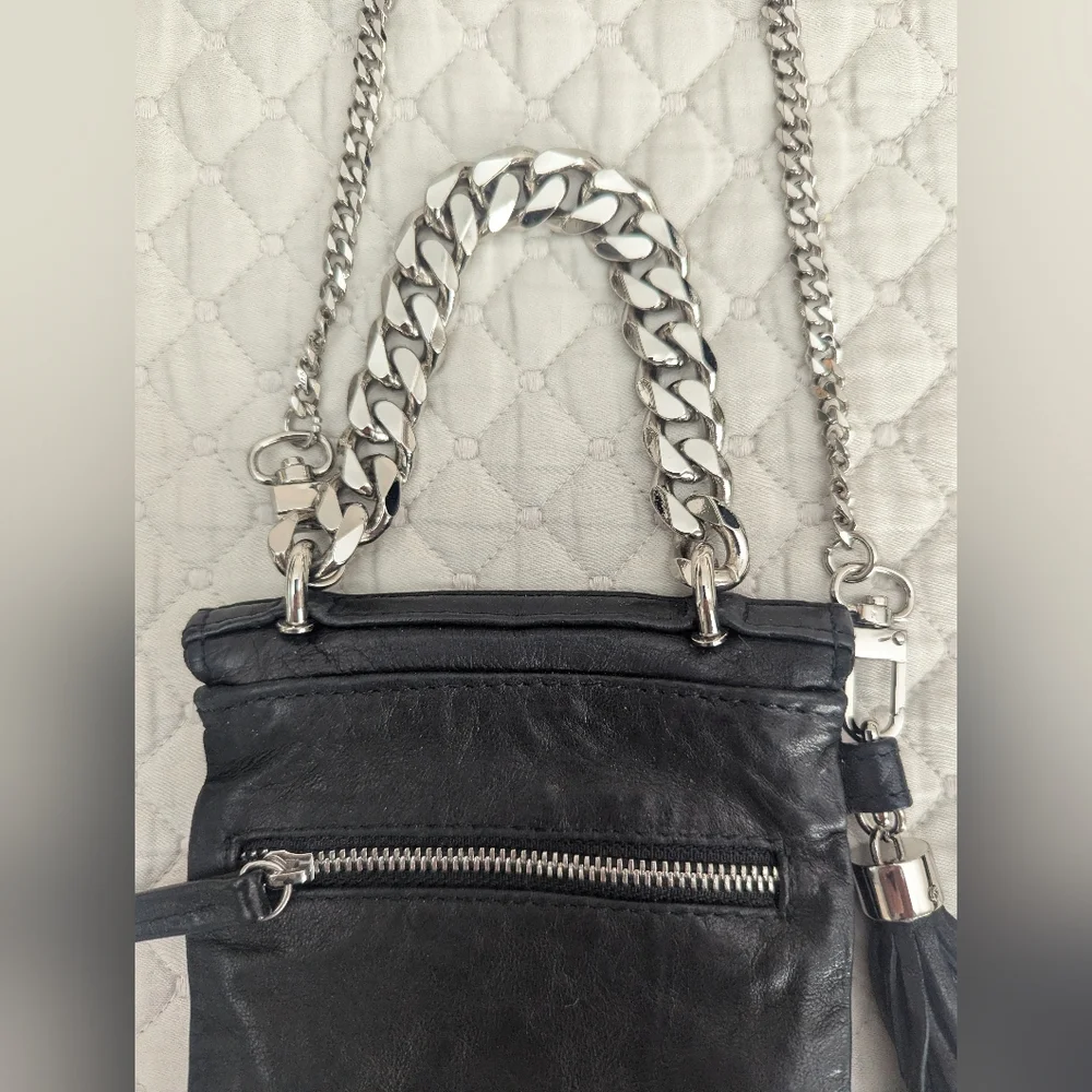 KAIA Los Angeles Leather Crossbody Pouch Phone Bag